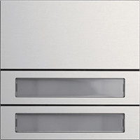 Gira System 106 Belknopmodule 2-v aluminium 5532926 afbeelding 2