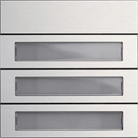 Gira System 106 Belknopmodule 3-v aluminium 5533926 afbeelding 2