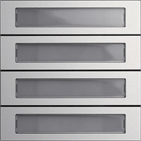 Gira System 106 Belknopmodule 4-v aluminium 5534926 afbeelding 2