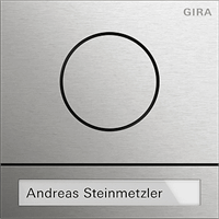Gira System 106 Deurstationmodule beltoets+tekst edelstaal 5565920 afbeelding 2