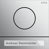 Gira System 106 Deurstationmodule beltoets+tekst aluminium 5565926 afbeelding 2