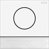 Gira System 106 Deurstationmodule beltoets verkeerswit 5569902 afbeelding 2