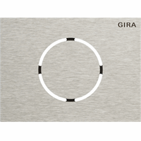 Gira System 106 Frontplaat deurstation edelstaal 5579920 afbeelding 2