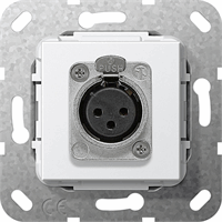 Gira Inb. XLR-bus D-serie basiselement zuiver wit 566703 afbeelding 2
