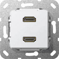 Gira Inb. HDMI 2-v verloopkabel basiselement zuiver wit 567203 afbeelding 2