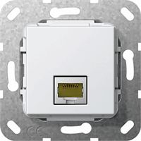 Gira Inb. Mod.Jack RJ45 cat6a basiselement zuiver wit 569603 afbeelding 2