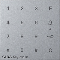 Gira System 55 Cpl. codeklavier aluminium 851326 afbeelding 2