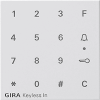 Gira System 55 Cpl. codeklavier zuiver wit mat 851327 afbeelding 2