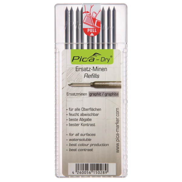 Navulling Dry Grafiet tbv markeerpotlood (10st)