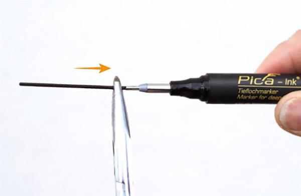 Markeerstift 150/46 tbv diepe gaten zwart