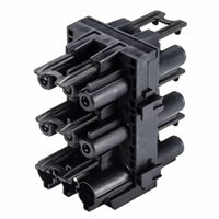 Verdeelblok GST 3p 1 in/5 uit 20A zwart afbeelding 2