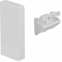 Eindkap SL L/R 55mm met tapijtrand RAL9016 wit afbeelding 2
