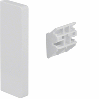 Eindkap SL L/R 80mm met tapijtrand RAL9016 wit afbeelding 2