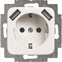 ABB BUSCH- 20 EUCB2USB-214 WCD INB RA KV + 2XUSB-A WT (2CKA002011A6264) afbeelding 2