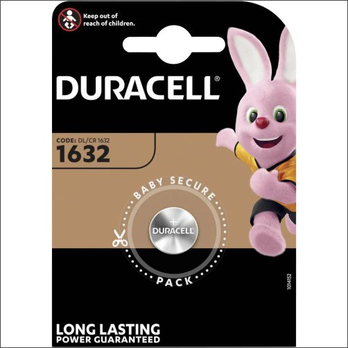 DURACELL DL1632 KNOOPCEL DL1632 CR1632 3V LITH afbeelding 2