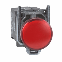 Signaallamp LED 230V IP65 ø22mm rood frontinb. afbeelding 2