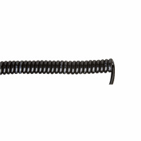 Spiraalsnoer 3x1,5mm² PU 25-50-25cm zwart 2,5m