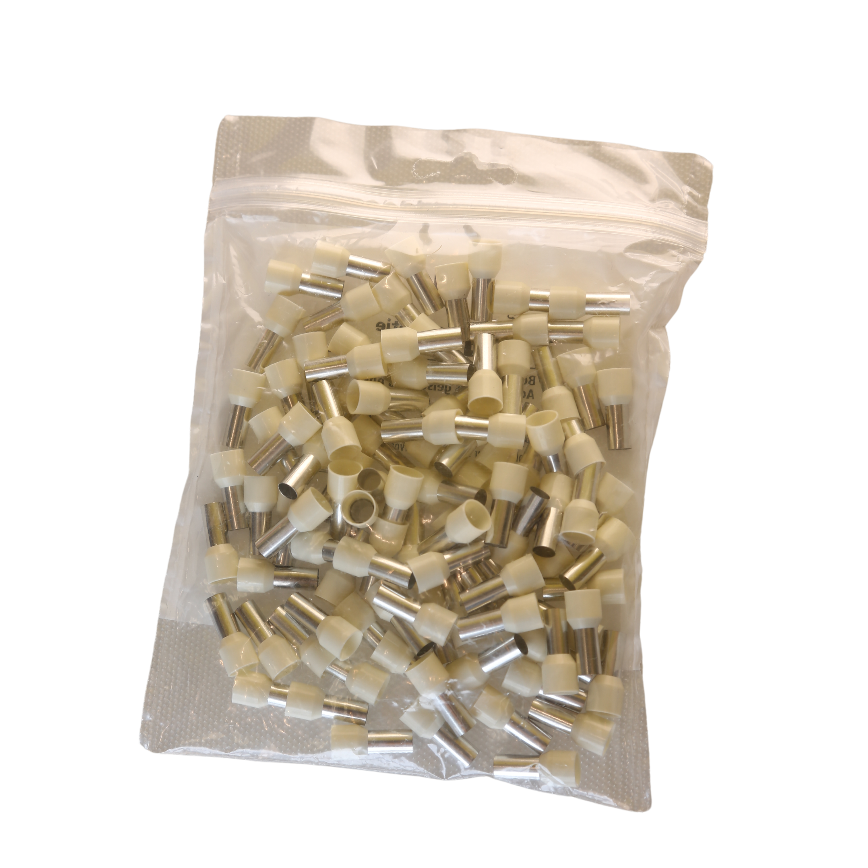 InstallatieBalie Adereindhuls geïsoleerd PP enkel 16 mm² hulslengte 12mm vertind wit (zak 100 st) afbeelding 2