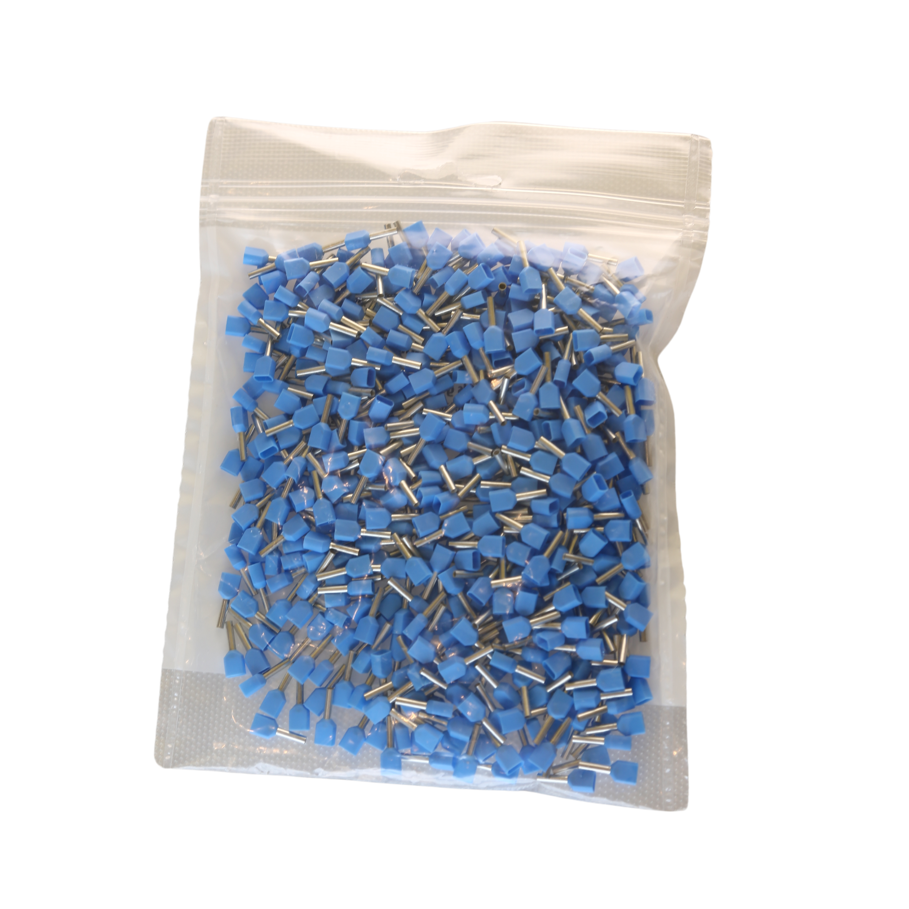 InstallatieBalie Adereindhuls geïsoleerd PP twin 2x0,75 mm² hulslengte 8mm vertind blauw (zak 500st) afbeelding 2