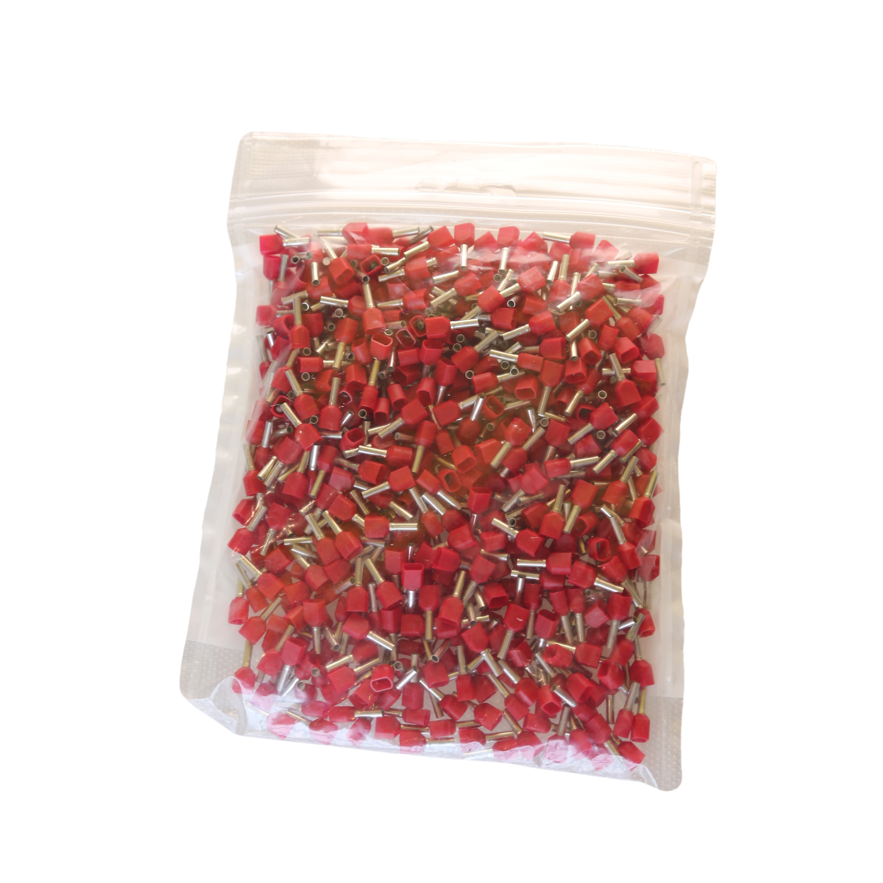 InstallatieBalie Adereindhuls geïsoleerd PP twin 2x1 mm² hulslengte 8mm vertind rood (zak 500st) afbeelding 2
