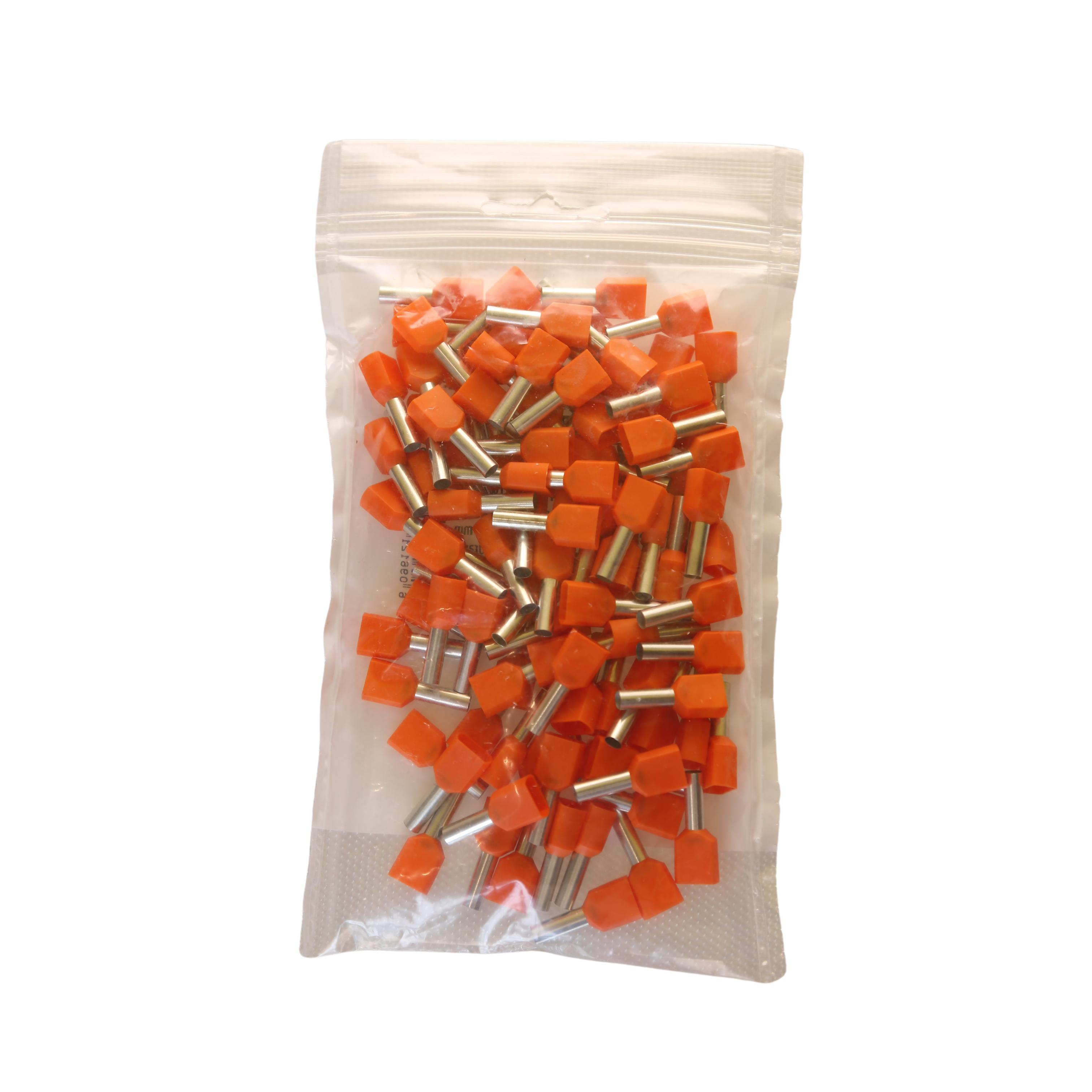 InstallatieBalie Adereindhuls geïsoleerd PP twin 2x4 mm² hulslengte 12mm vertind oranje (zak 100st) afbeelding 2