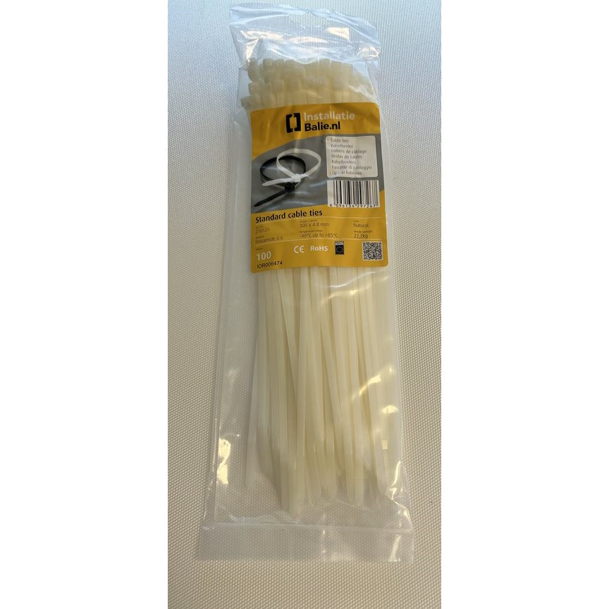 InstallatieBalie Kabelbinder PA 300x4,8mm naturel (100st) afbeelding 2