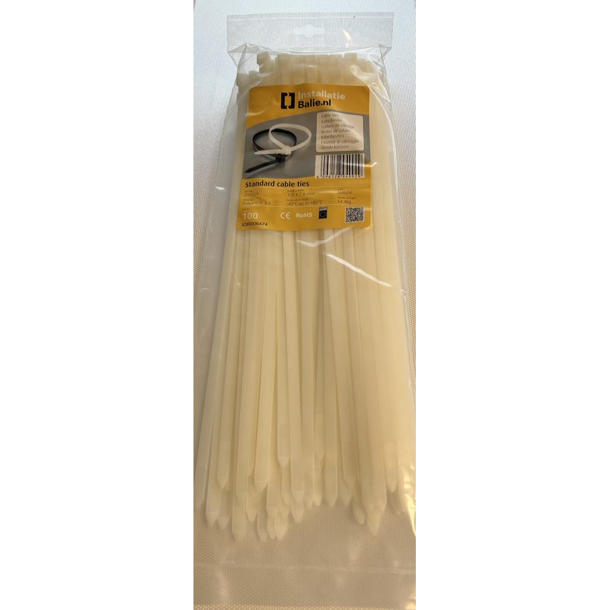 InstallatieBalie Kabelbinder PA 370x7,6mm naturel (100st) afbeelding 2