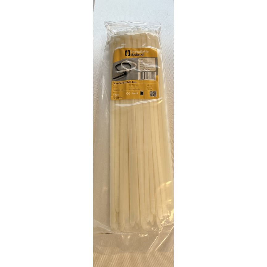 InstallatieBalie Kabelbinder PA 450x7,6mm naturel (100st) afbeelding 2