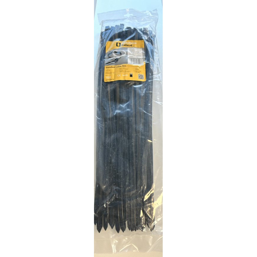InstallatieBalie Kabelbinder PA 530x9,0mm UV-bestendig zwart (100st) afbeelding 2