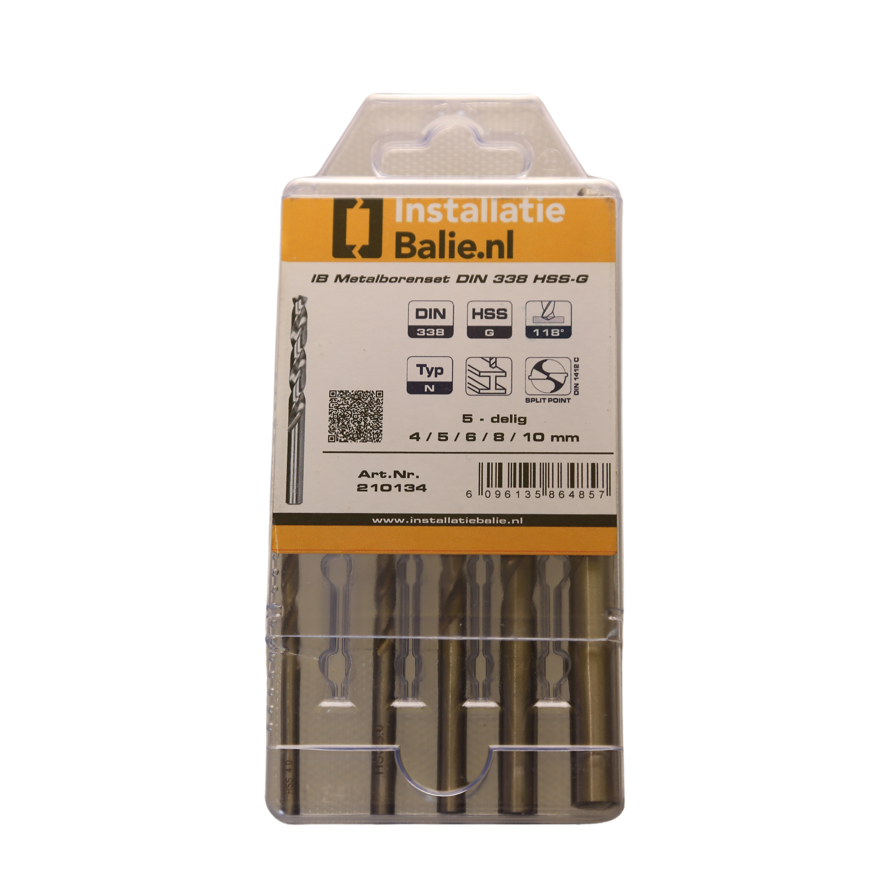 Metaalborenset 5-delig DIN 338 HSS-G