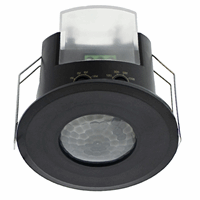 Klemko Aanwezigheiddetector plafond Inbouw PIR LED 800W diameter Zwart (870472)