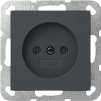 Gira System 55 Wandcontactdoos ZA 2-polig antraciet 448028 afbeelding 2