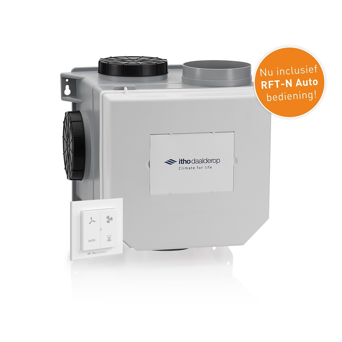 Ventilatie unit 375m³ CVE-S met EC-motor/RF-remote/RV/Eurostekker