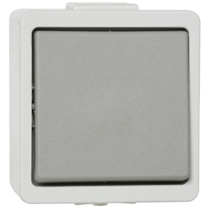 Presto Vedder waterdichte schakelaar voor buiten grijs IP44 (93656) afbeelding 2