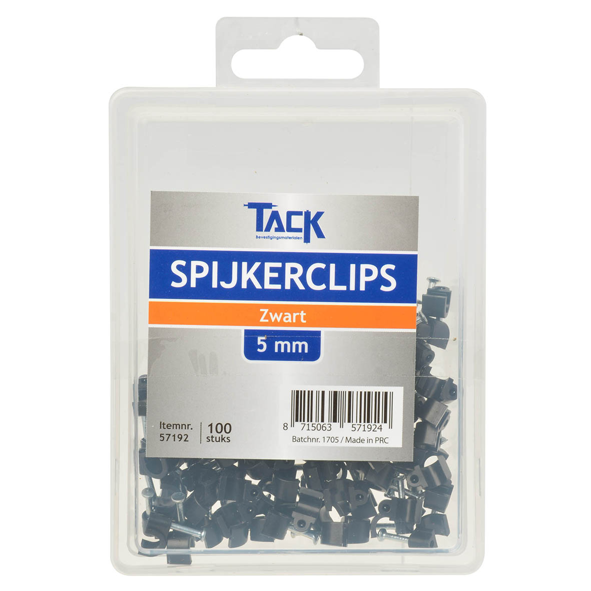 Spijkerclips zwart 5mm 100 stuks afbeelding 2