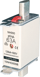 Mespatronen 3 stuks 100 A  DIN00 gG/gL