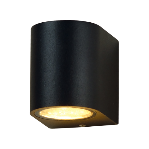 Armatuur met kap GU10 230V IP44 zwart afbeelding 2