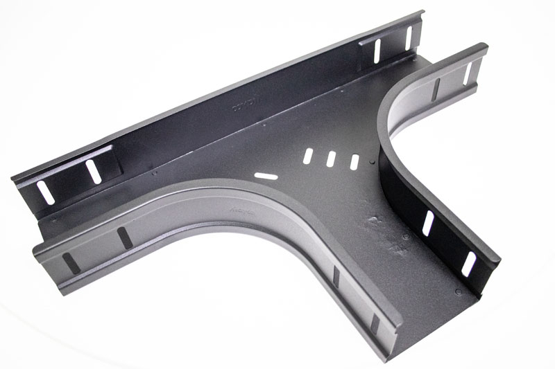 T stuk 150mm kabelgoot zwart structuur RAL9005 afbeelding 1