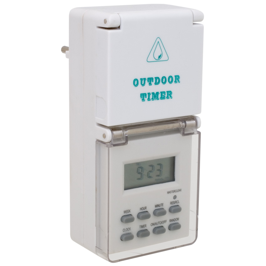 Tijdklok schakelklok stopcontact uitvoering Weekklok digitaal spatwaterdicht IP44 afbeelding 2