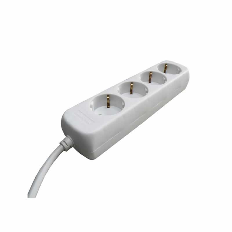 Stekkerdoos TCD 4 stopcontacten +RA 5 meter snoer 3x1.0mm² wit afbeelding 2