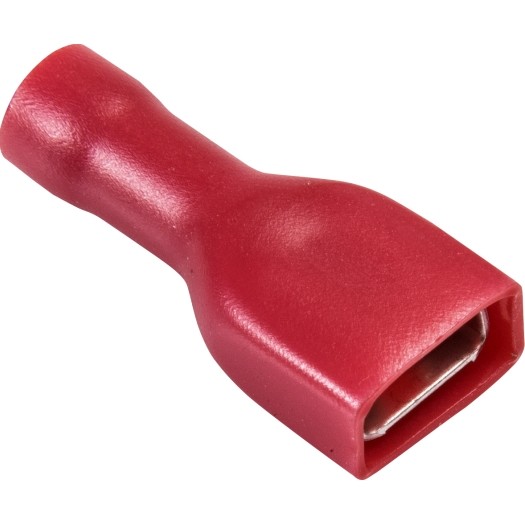 Vlakstekkerhuls volledig geisoleerd 6,3 x 08 mm 1,5 mm rood 100 stuks afbeelding 2