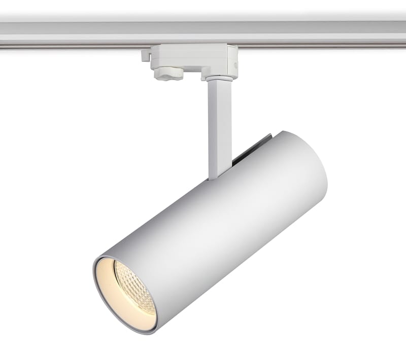 LED railspot 10W 3000K 24° 800 lumen wit armatuur voor 3 fase spanningsrail