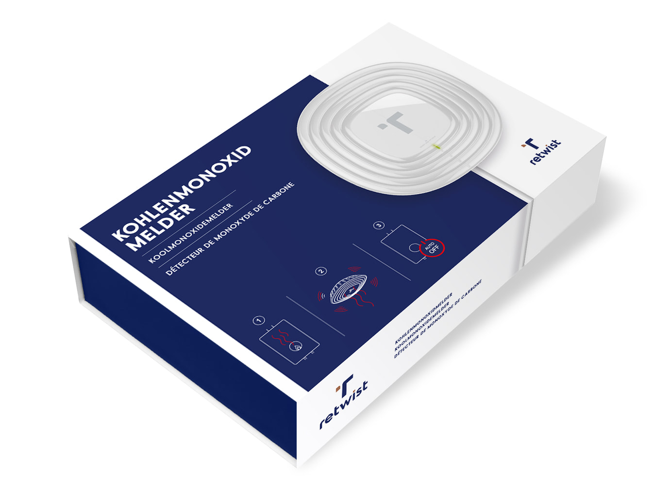 Retwist koolmonoxidemelder co-switch met stopcontact 230V opbouw (587.1/F) afbeelding 2