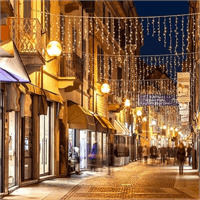 PS230 ijspegelverlichting 2x0,4m zwarte draad 3000K WW & ...