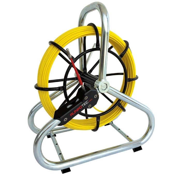 Glasvezeltrekveer 80M Profi Set 4,5MM voor buizen tot 80mm inclusief standaard Runpotec afbeelding 2