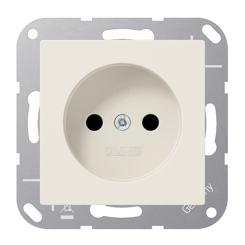 Wandcontactdoos zRA 1-voudig glanzend wit RAL1013 inbouw afbeelding 2