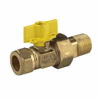 Bpe gaskogelkraan 15mm knel x 1/2" bu.