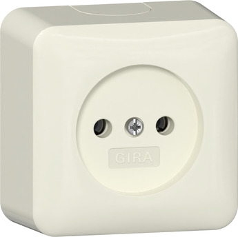 Gira opbouw Wandcontactdoos&nbsp;ZA 2-polig&nbsp;&nbsp;met&nbsp;montageplaat&nbsp;crème&nbsp;wit 447012 afbeelding 2