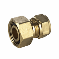 Bpe messing 2-delige koppeling 3/4" bi. x 15mm knel voor gaskogelkraan afbeelding 2