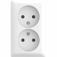 Busch-Jaeger Opbouw wandcontactdoos zRA dubbel kindveilig b-AP alpine wit afbeelding 2